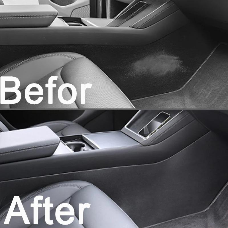 For Tesla Model Y Juniper/Lunch 2025 TPE Central Control Side Anti Kick Pad Black Side Protective Pad Car Modification Accessory