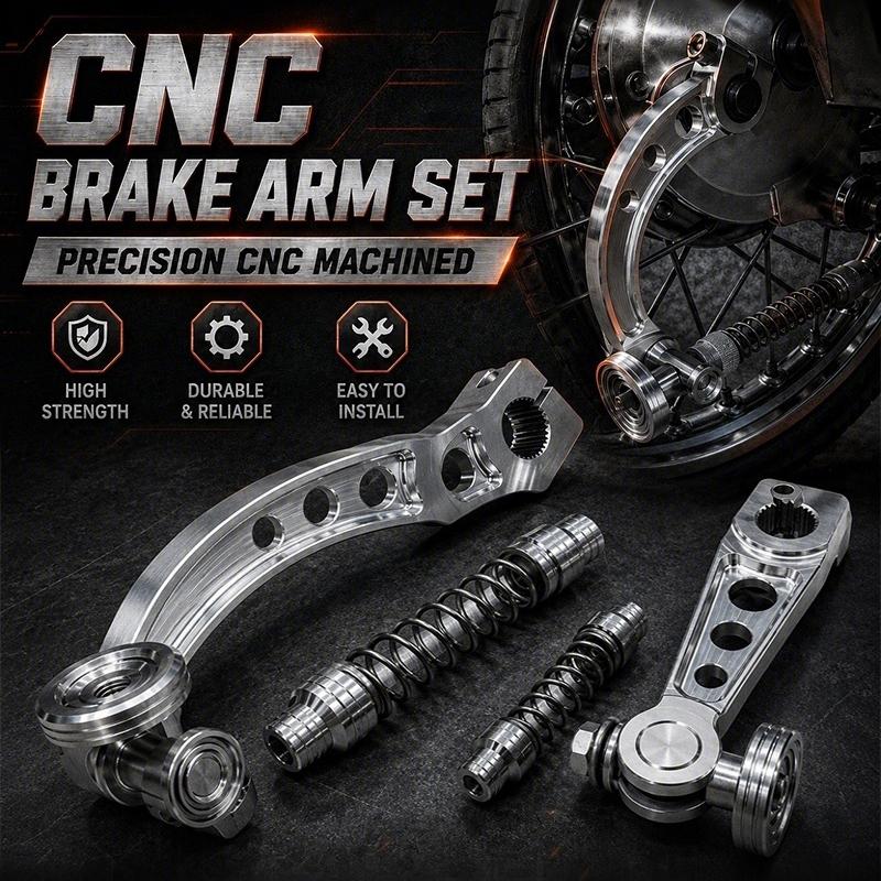 CNC Motorcycle Brake Arm Set Lightweight High Strength Alloy Universal Modification Part for Brake System Upgrade