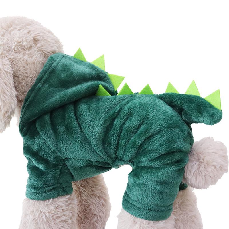 

Animal Pet Onesies for Small Dogs - Bee & Dinosaur Fluffy Hooded Puppy Clothing (Warm Costume Outfits) L синій