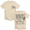 T-shirt Oversize Streetwear Positif "À la personne derrière moi" Graphique d'Autonomisation Amour de Soi Double Face pour Femmes Promoteurs de la Santé Mentale