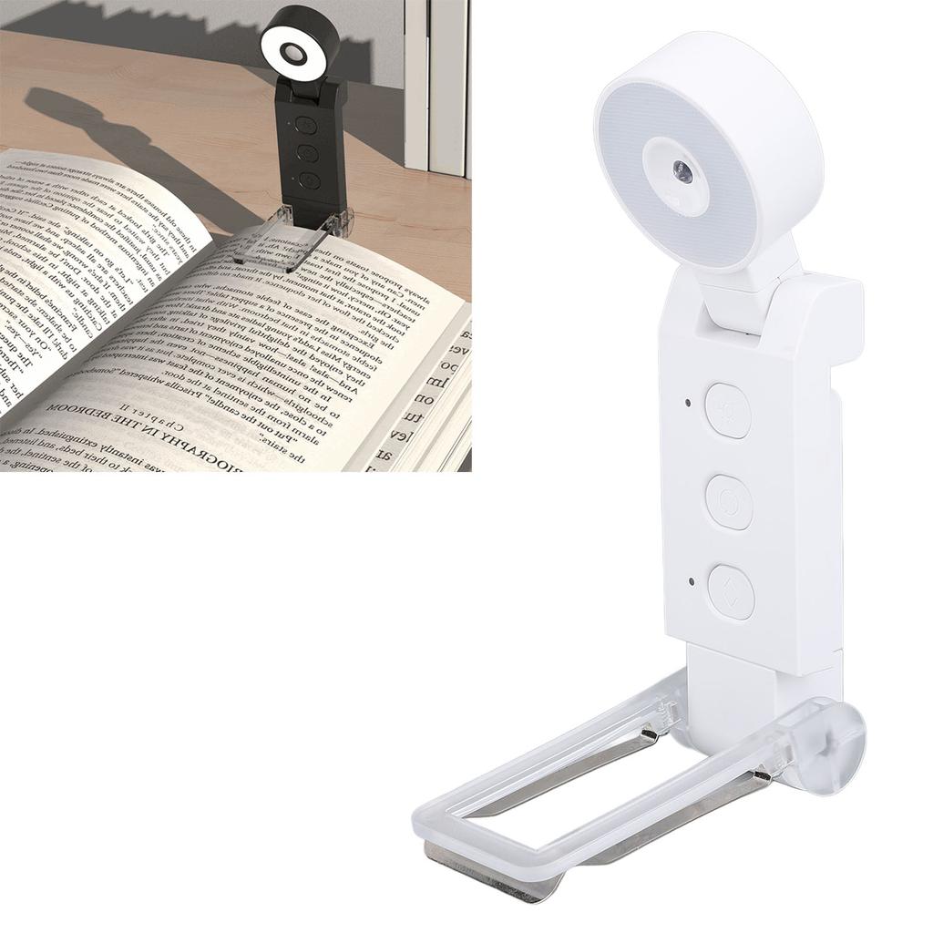 USB Rechargble Book Rding Light 5 Colors 6 Brightness Dimmable Clip On LED Rding Lamp with Timer Foldable Portable for Bed Rding Bookworms