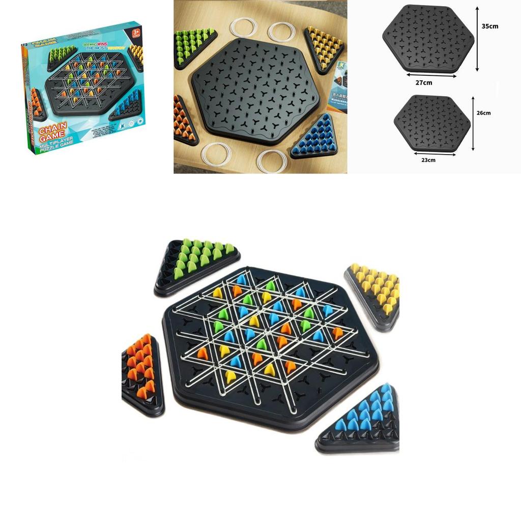 Triangle Chess Rope Solving Puzzle Toy Challenge Game For Kids With Logic Development And Parent Child Interaction