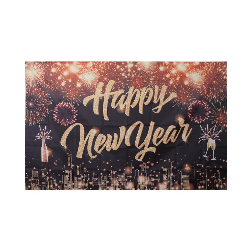 New Year Theme Happy New Year Photography Backdrop Celebrate Party Countdown Party 2024 New Year Decorations Balloon