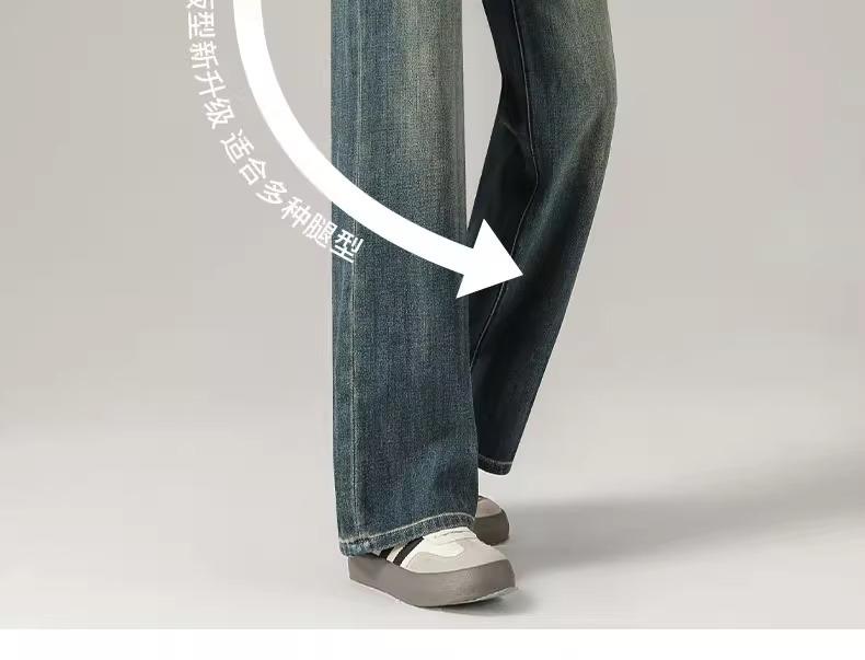 Women's High-Waisted Retro Straight-Leg Jeans - Spring 2025 Slimming and Loose Fit