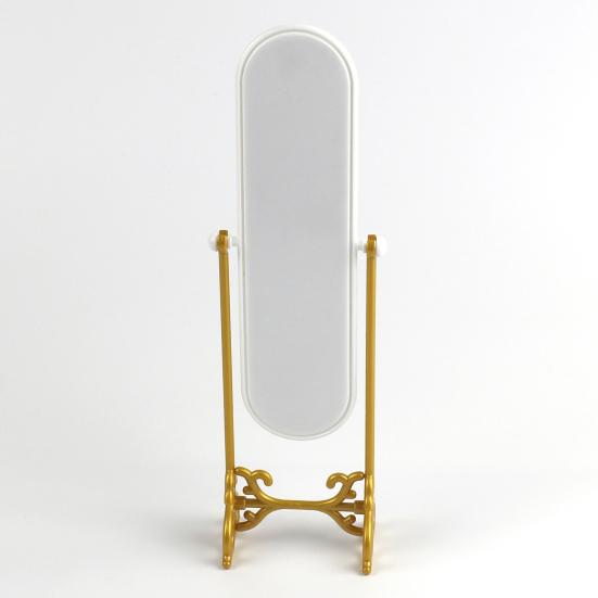 Miniature Mirror Lightweight Eye-catching Plastic Home Furnishings Dollhouse Mirror for Micro Landscape