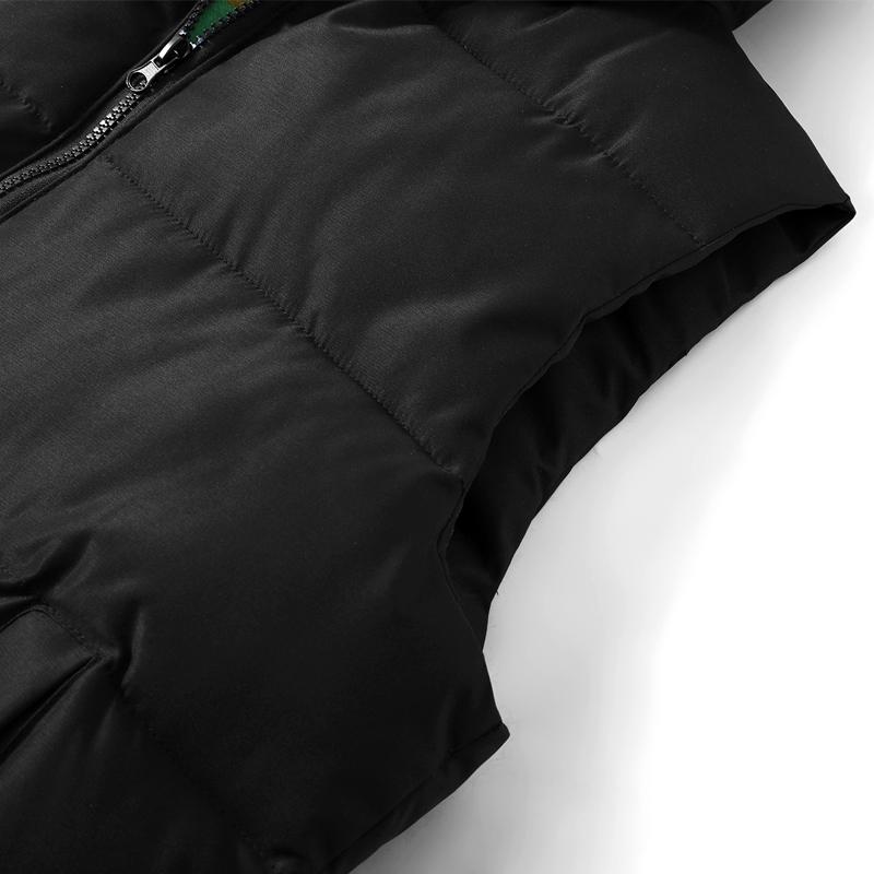 Fashion Fake Two Pieces Warm Vest for Man Winter Sleeveless Jackets Hooded Plus Size Thick Man Coat