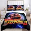Back To The Future Pattern All Season Duvet Cover Bedding Comforter set Soft Quilt Cover and Pillowcases SingleDouble/Queen/King