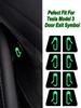 For Tesla Model 3 Y Car Door Button Luminous Sticker Reminder Door Open Exit Sticker Armrest Window Lift Button Switch 2017-2020
