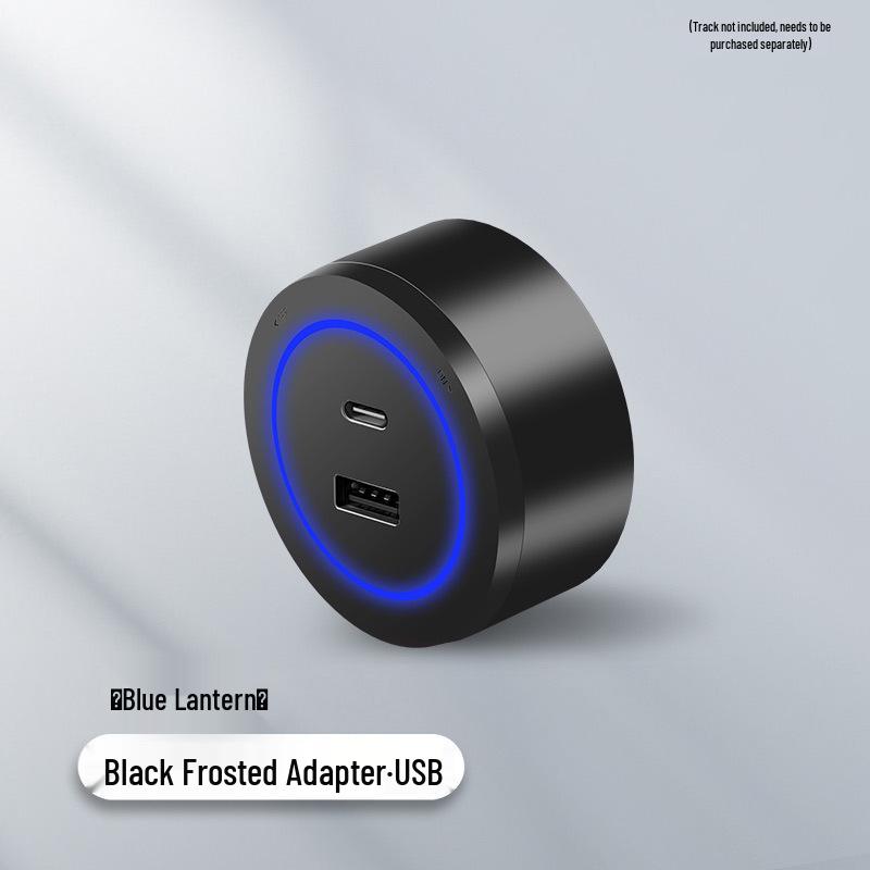 Surface-Mounted Anti-Shock Adjustable Power Strip with Switch Track for Kitchens