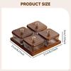 Divided Serving Tray Dish Table Centerpiece Food Storage Box Compact Multipurpose 4 Compartments