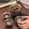 Pure Titanium Gaiwan Teapot With Double-Wall Insulation Heat-Resistant Gongfu Tea Set Modern Minimalist Ceremony