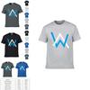 Luxurious Alan Walker Faded Cotton T-shirt With Classic O-neck For Men In Every Season