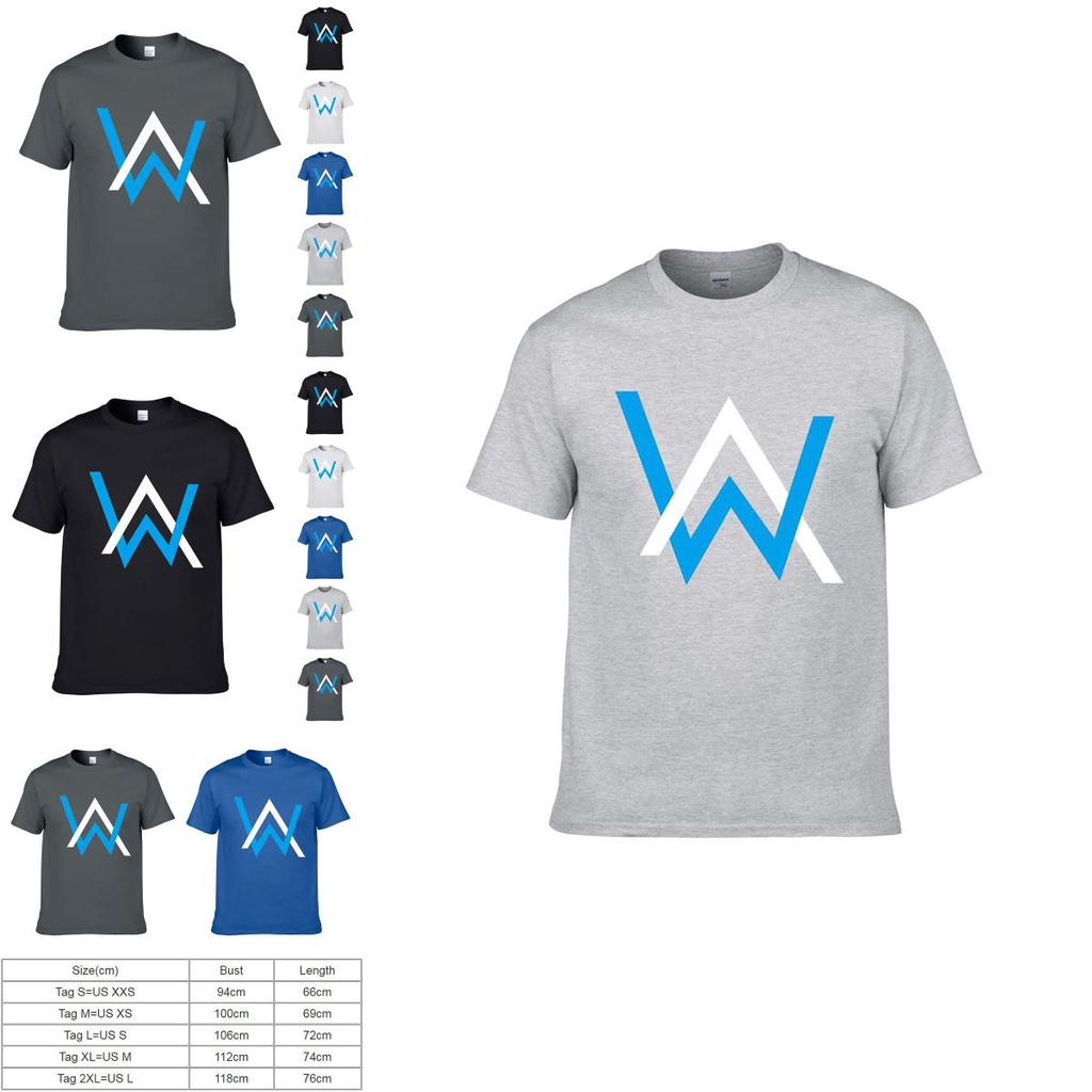 Luxurious Alan Walker Faded Cotton T-shirt With Classic O-neck For Men In Every Season