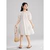 Big Girls Puff Sleeve Short Sleeve Princess Dress Casual Summer Sweet Kids Dress