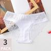 3 Pcs Lace Panties Pack Sexy Intimate Lingerie Lace Nylon Erotic Briefs Transparent Knickers