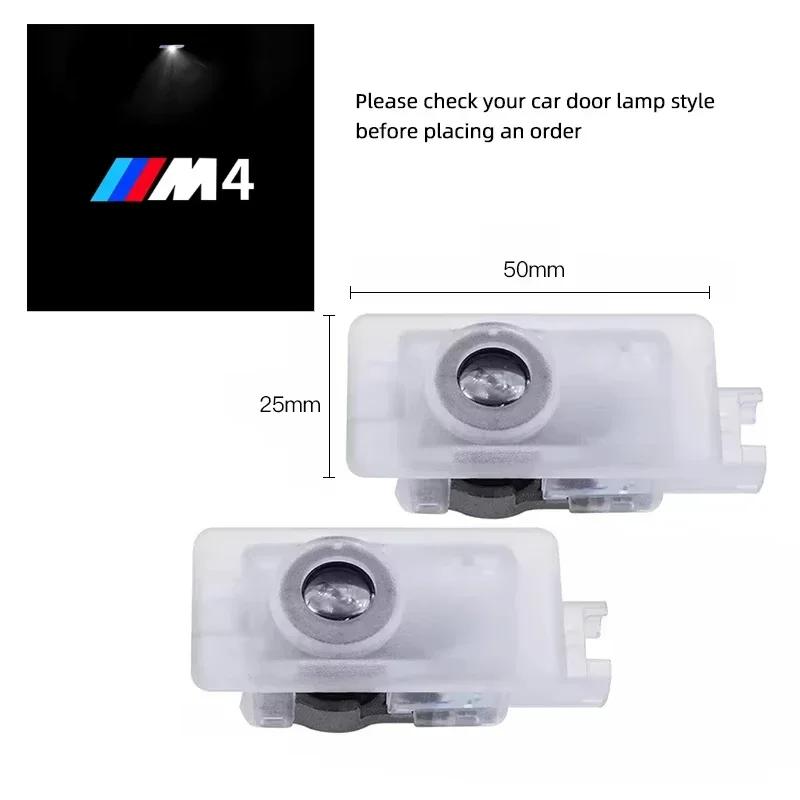 BMW GROUP 2/4Pcs Car LED HD Welcome Door Lights For BMW 1 Series F40 / 3 Series G20 G21 / 8 Series G29 Z4 /  M4 M G02 M8 X7 G07