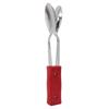 Handle Design Percussion Instrument Silver+Red Folk Instrument  For Music Enthusiasts