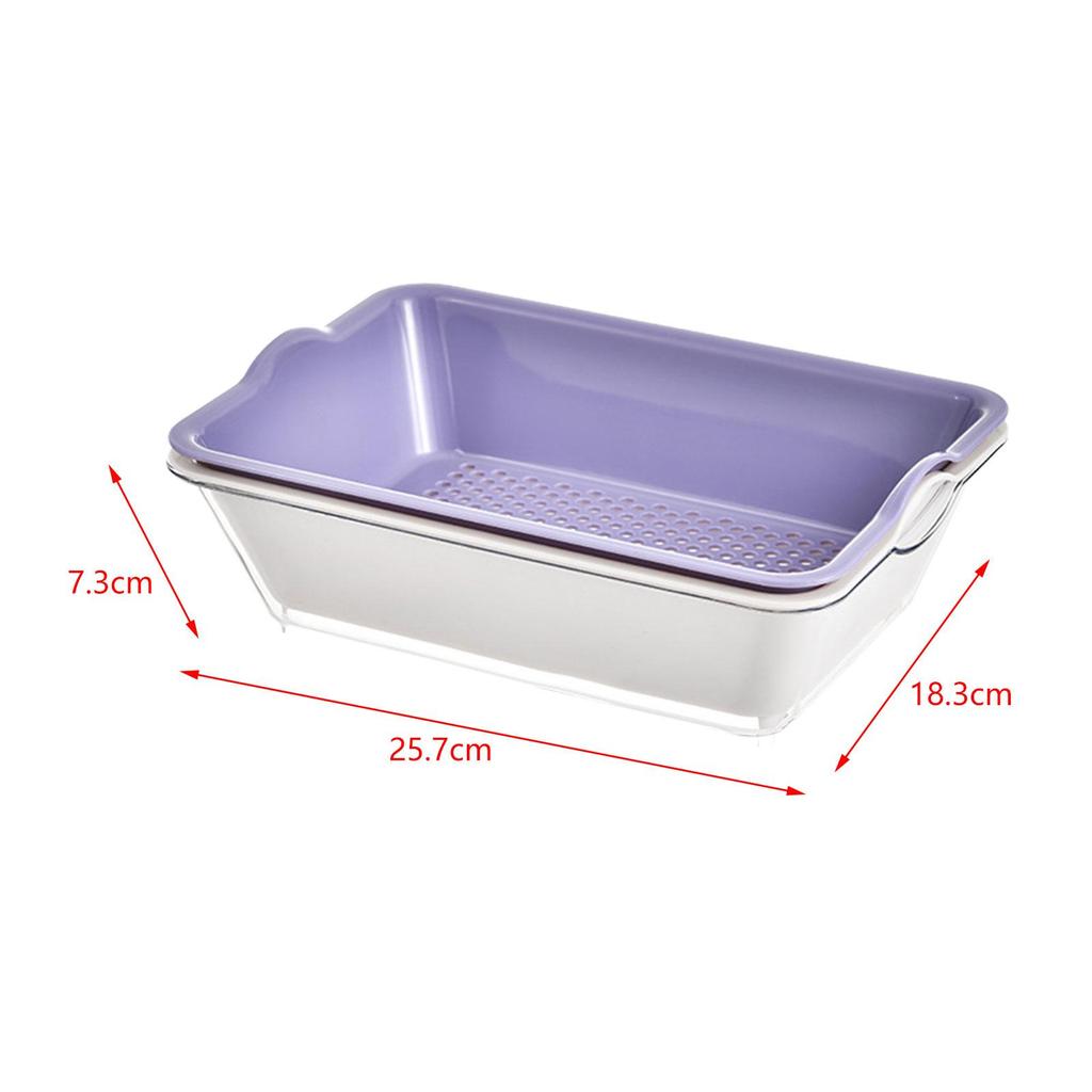 Drain Basin and Basket, Pasta Strainer, Colander Bowl Set for Spaghetti Vegetables Cleaning