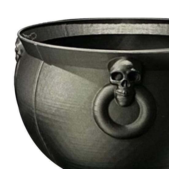 Witch Cauldron Kettle Candy Serving Bowl Plastic Large Black Cauldron