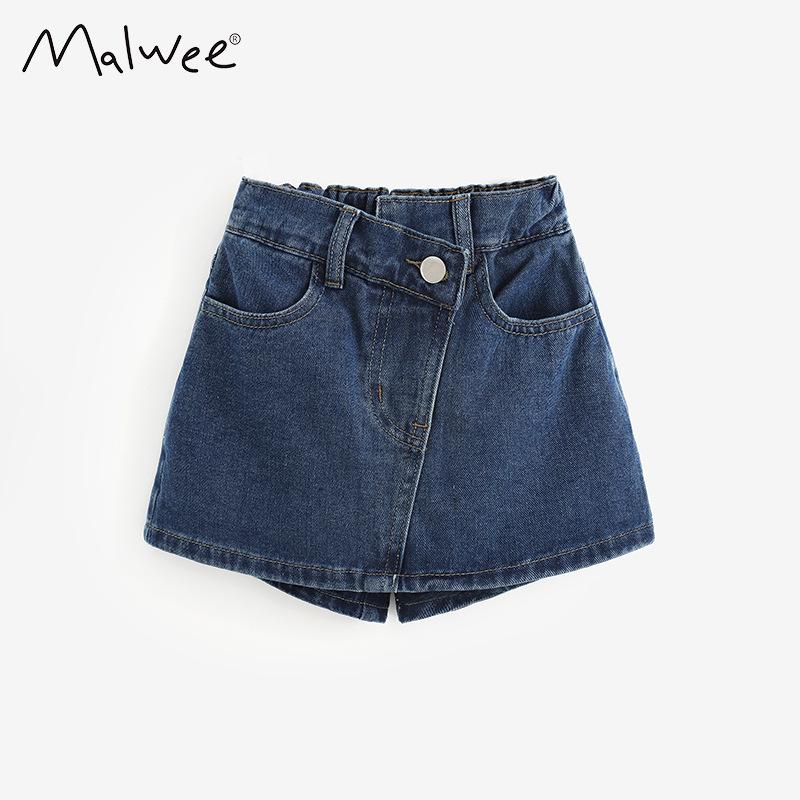 Летняя джинсовая юбка для девочек Malwee: Новые милые шорты в европейском и американском стиле для маленьких девочек. 120