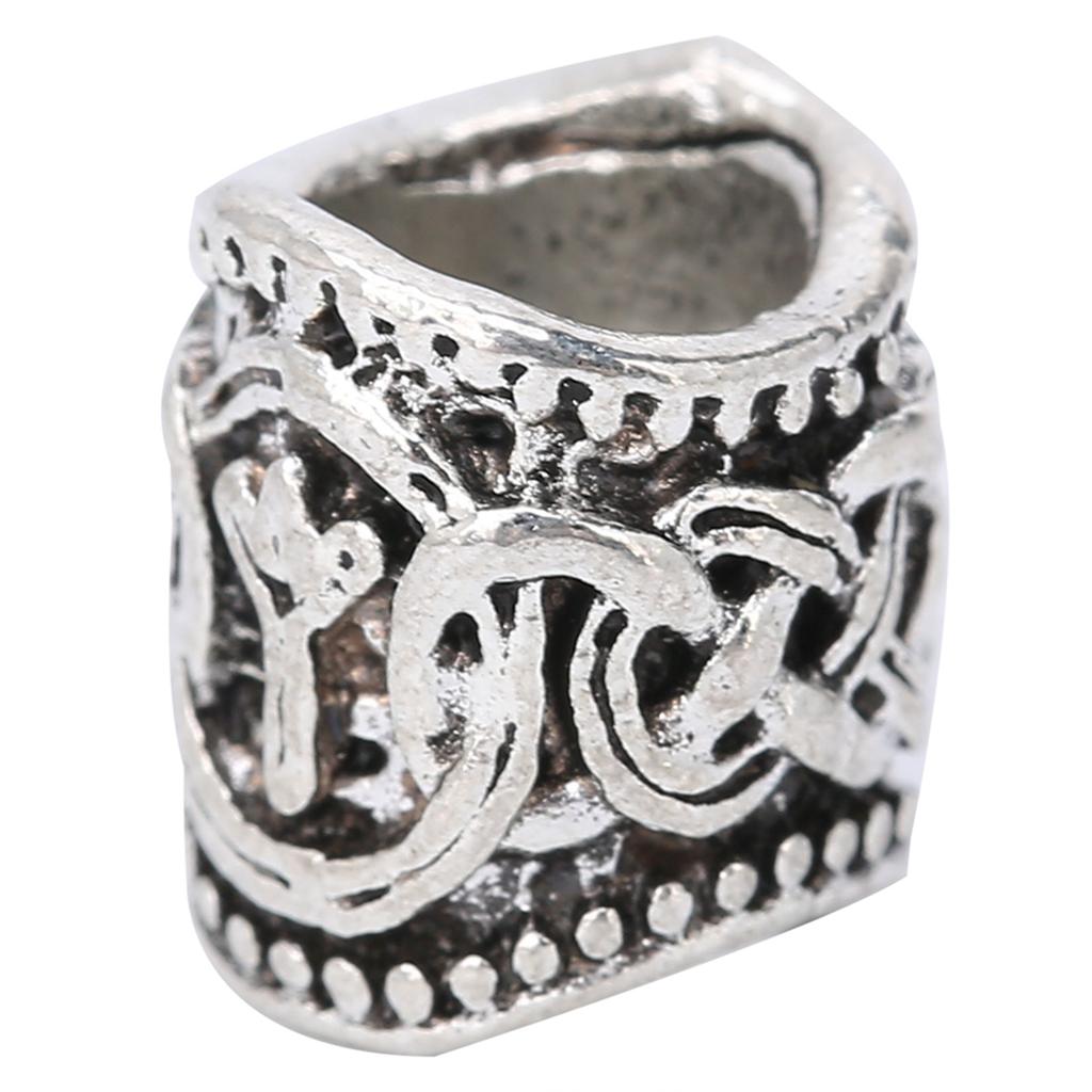 24pcs Alloy Vintage Beard Hair Beads Dreadlocks Hair Braiding Beads Jewelry Making Beads