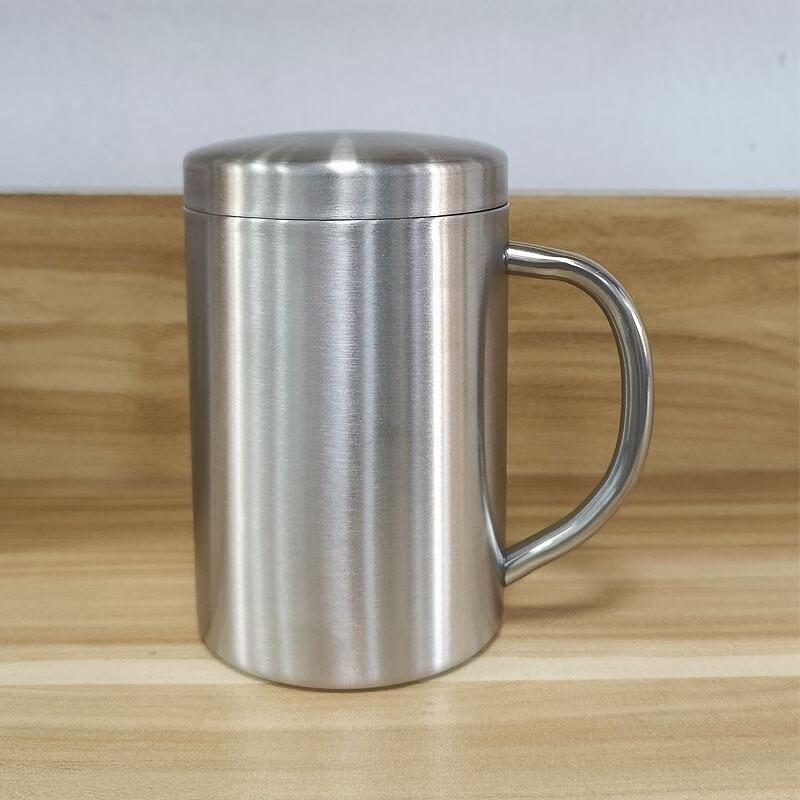 Lion Hunt 316 Stainless Steel Anti-Scald Lidded Mug