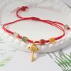 Handmade Braid Lucky Sheep Red String Bracelet Chinese Zodiac Sign New Year Rope Braided Bracelet Gifts For Women Men Kids
