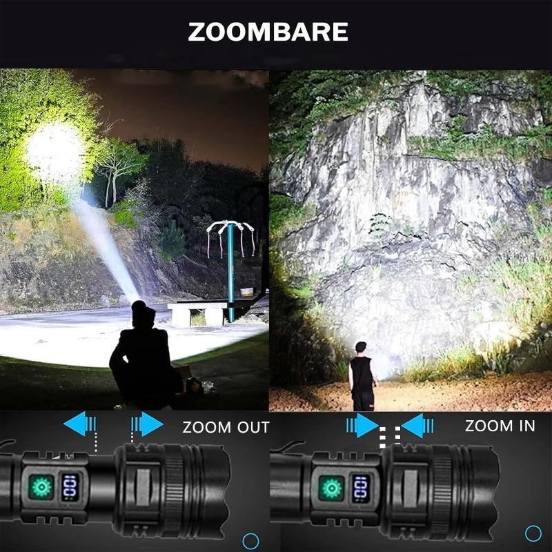 Rechargeable Flashlight Super Bright Portable Ultra Power Long Range Tactical Torch Lamp Outdoor Emergency Camping Lantern