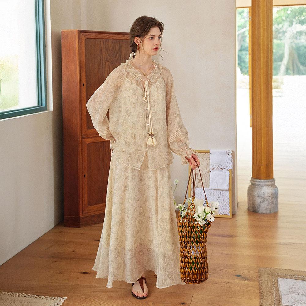 Simpeulleteulo Sr_Paisley Floral Blouse