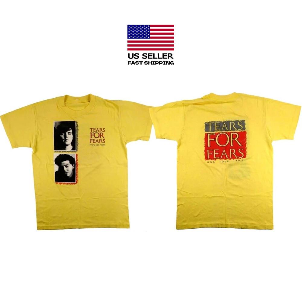 

New TEARS FOR FEARS Band US TOUR 1985 Yellow All Size Shirt YA32 Unisex T-Shirt L