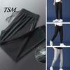 Ice Silk Pants Mid-rise Elastic Waistband Casual Drawstring Pockets Mesh Sport Men Thin Jogging Sweatpants Streetwear