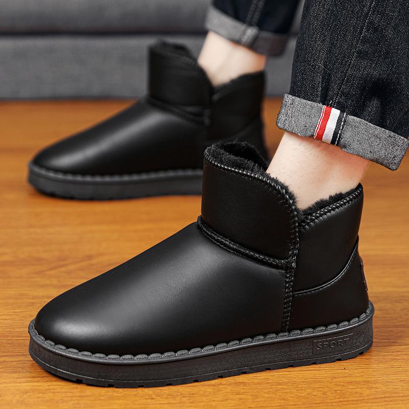Ανδρικά Casual Εργασίας Υψηλής Ποιότητας Παχύ Γούνινο Εξωτερικού Χώρου Πεζοπορίας Αντι-Γούνα Ζεστά Ανθεκτικά στο Κρύο Μποτάκια Χιονιού για Άνδρες Slip-On Νέο στα Χειμερινά Παπούτσια