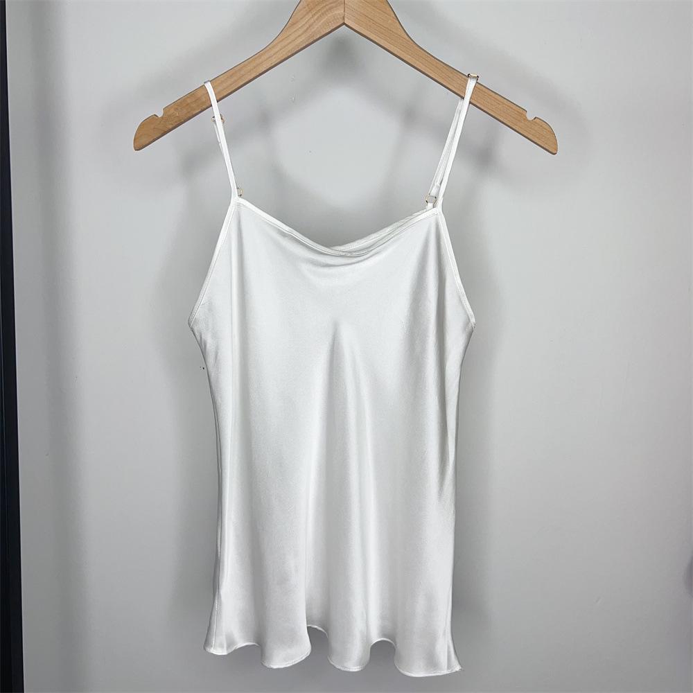 

Women s Plus Size Mulberry Silk Camisole - Solid Color, Short Vest, Summer Base Layer Extra Large