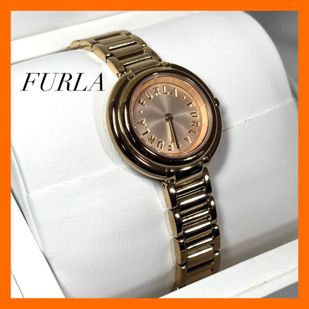 Used Beauty FURLA Furla ICONSHAPE Icon Shape Watch Women Metal Belt