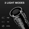 50W Portable Mini LED Flashlight Zoomable LED Torch Long Range Spotlight 3Mode Camping Lantern Outdoor Emergency ABS Floodlight