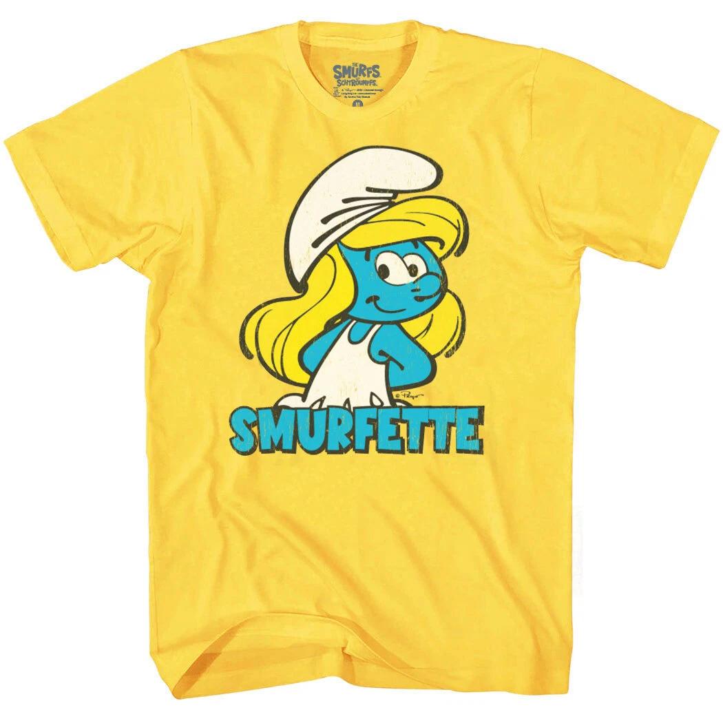 The Smurfs Smurfette 100% Cotton T-shirt Mens Tees Top S