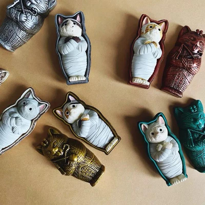 Mofusand Egyptský Faraon Mumie Kočka Oblečovací Panenka Anime Akční Figurka - Modelová Hračka s Halloweenskou Tematikou pro Sběratele