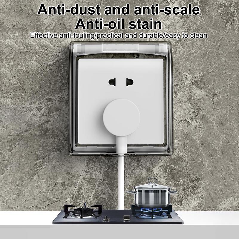 Self Adhesive Waterproof Wall Socket Cover With No Drilling Design And Easy Installation For Bathroom Kitchen Outdoor Use