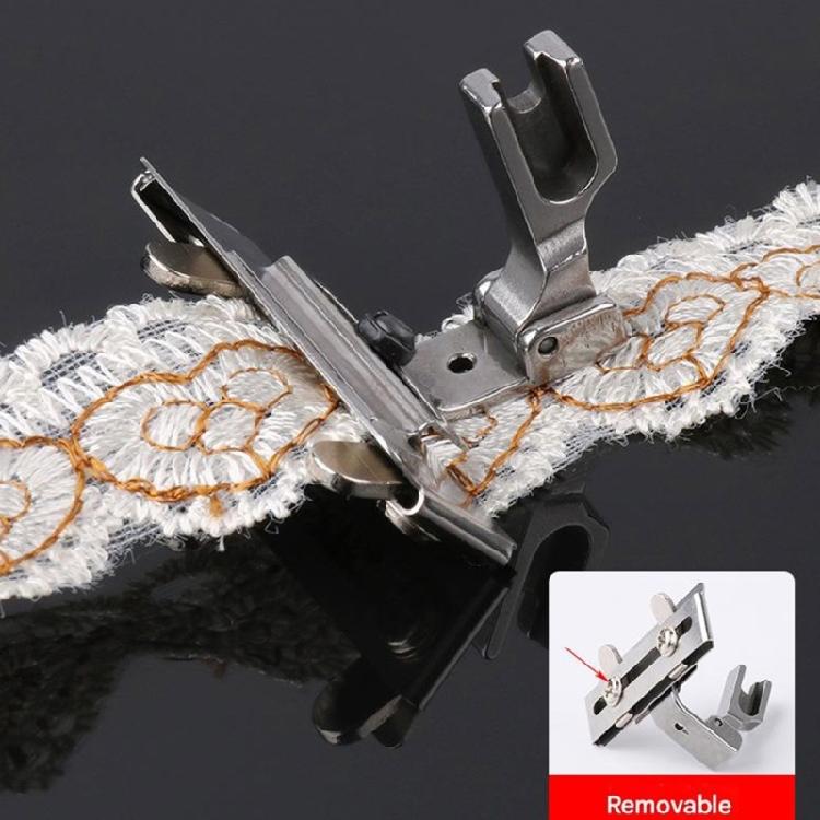 Metal Sewing Machine Presser Foot Adjustable Width Webbing Stitching Presser Foot For Heavy Duty Fabric Crafting Project