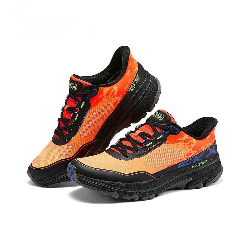 Skechers Go Run Trail Altitude 2.0 Comode Versatili Traspiranti Basse Scarpe Funzionali da Esterno Uomo sneaker Arancione Nero 220761-ORBK