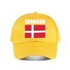 Denmark Flag Graphic Baseball Cap Fashion Outdoor Sports Sunhat Unisex Snapback Cap Womens
