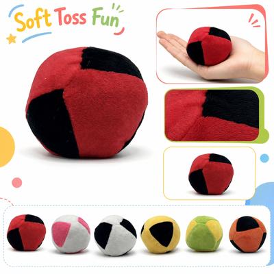 Plush Eight-Panel Bean Bag Juggling Ball Soft Stuffed Toy for Kids Throwing Game Educational Beanbag Diameter 7CM