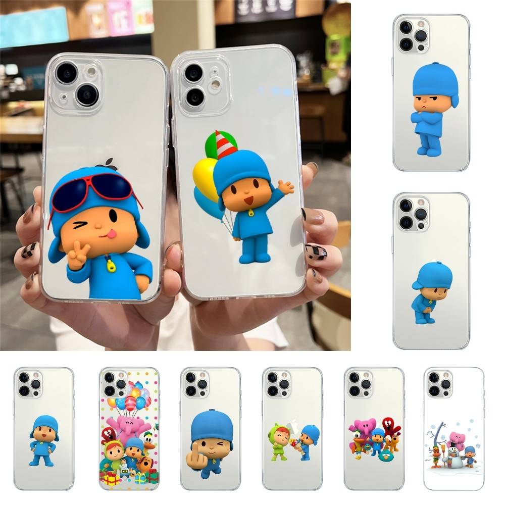 Süße P-POCOYO Handyhülle Für Iphone17 16 15 11 13 14 Pro Max 7 8 Plus X Xr Xs Max Se2020 12mini Transparente Abdeckung