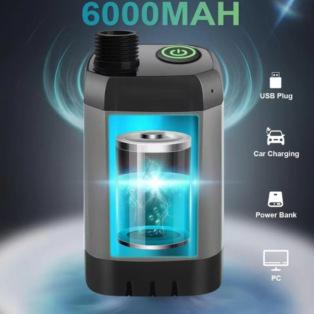 6000mAh Portable Camping Shower Intelligent LED Display Dual Speed Mode Outdoor Shower Set Waterproof Temperature Display
