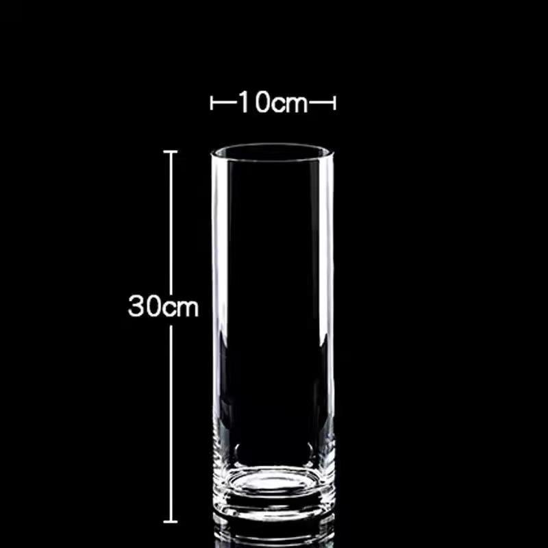 Transparent Glass Flower Vase & Hydroponic Container - Floor Ornament