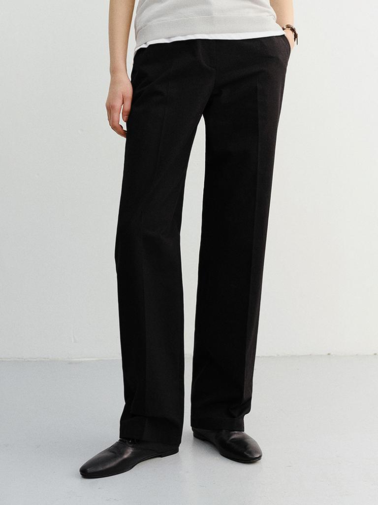 Deonseuteu Summer Straight Chino Slacks_Udpa6B228_Black