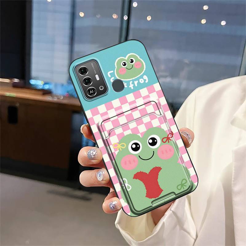 Anti-knock Cute Phone Case For ZTE Blade A53 Pro Full Wrap Card Sleeve Soft Case Durable Dirt-resistant Cartoon Cover