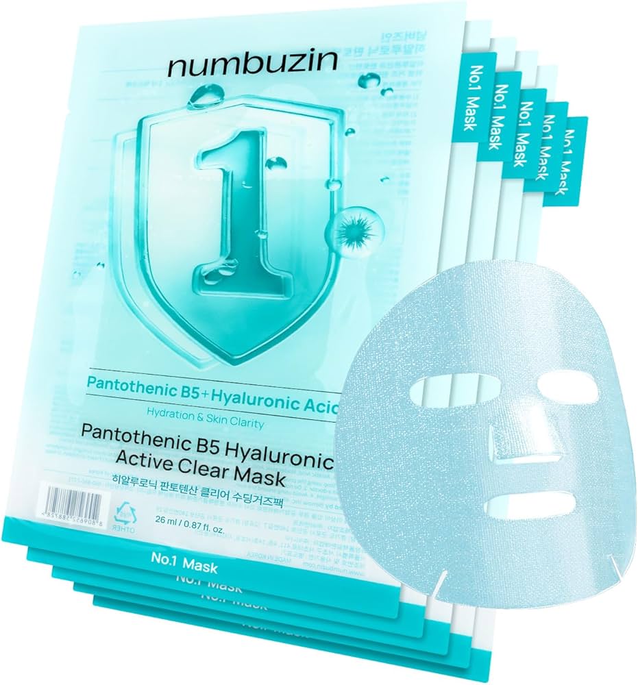 Nr 1 Pantotenowy B5 Hialuronowy Aktywny Zestaw Maseczek Oczyszczających 5 szt.