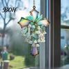 Sun Catcher for Window Lily of The Valley Suncatcher, Acrylic Stained Glass Style Hanging Elegant Home Decoration Ornament with Metal Chain,