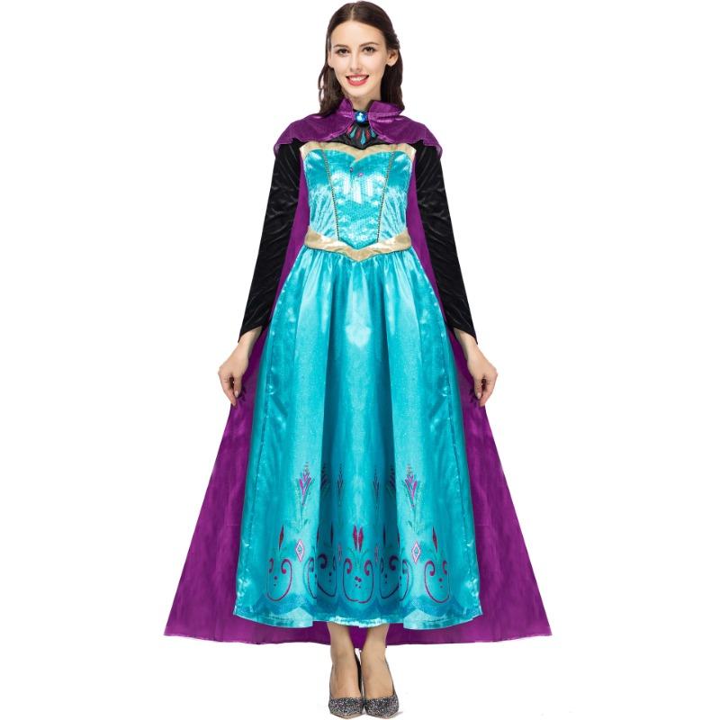 

M-XL новый костюм для косплея Принцессы Анны из Холодного сердца, сценический костюм на Хэллоуин, костюм королевы XL